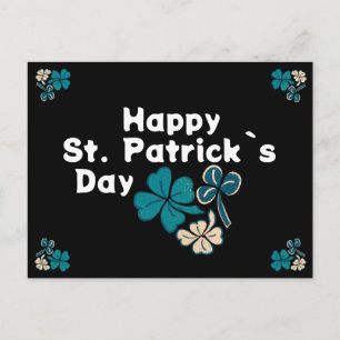 Kleeblatt Irischer Glücklicher St. Patrick`s Tag Feiertagspostkarte