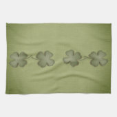 Kleeblatt-Irisches-Grün-Design Geschirrtuch (Horizontal)