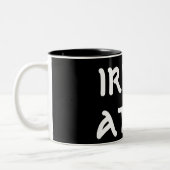 Kleeblatt "Irish at (heart)" Tasse schwarz (Links)