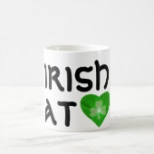 Kleeblatt "Irish at (heart)" Tasse weiß (Mittel)