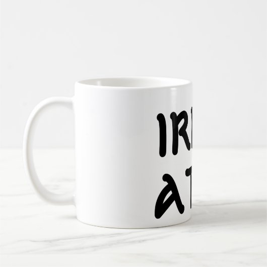 Kleeblatt "Irish at (heart)" Tasse weiß (Links)