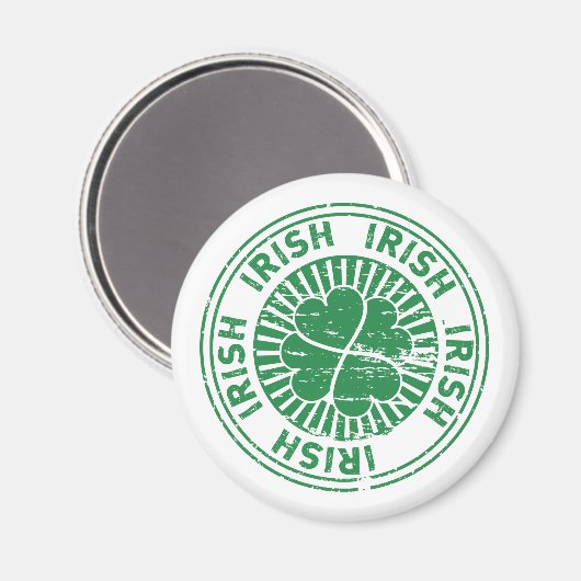 Kleeblatt Irish Briefmarke Magnet (Vorderseite/Rückseite)