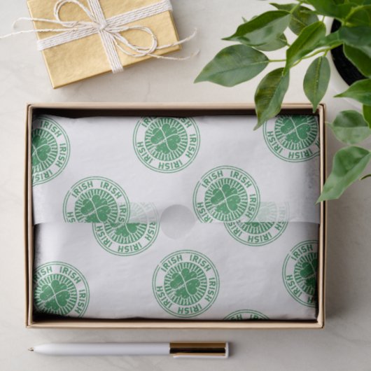 Kleeblatt Irish Briefmarke Seidenpapier (Geschenk)