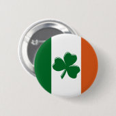 Kleeblatt Irish Flag Design von US Custom Ink Button (Vorne & Hinten)