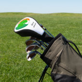 Kleeblatt & Irish Golf Club Covers Fahne Mit Monog Golf Headcover (In SItu)
