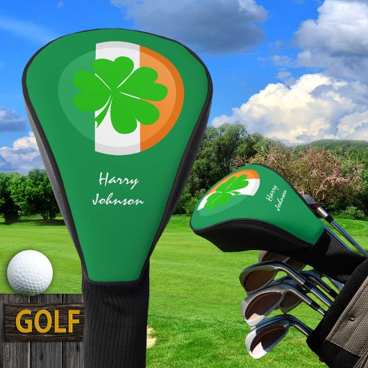 Kleeblatt & Irish Golf Club Covers Fahne Mit Monog Headcover
