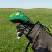 Kleeblatt & Irish Golf Club Covers Fahne Mit Monog Headcover (In SItu)