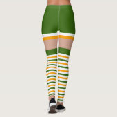 Kleeblatt Irish Green Orange St Patricks Day Leggings (Rückseite)