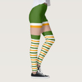 Kleeblatt Irish Green Orange St Patricks Day Leggings (Rechts)