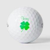 Kleeblatt Irish Green St Patricks Day Golf Balls Golfball (Vorderseite)