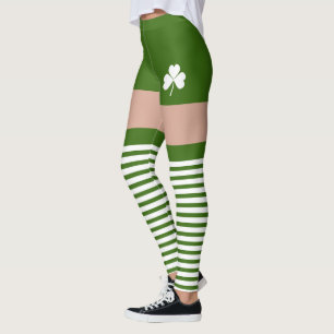 Kleeblatt Irish Green St Patricks Day Novelty Spaß Leggings
