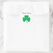 Kleeblatt-Irish Lass Runder Aufkleber (Tasche)