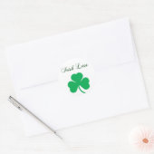 Kleeblatt-Irish Lass Runder Aufkleber (Umschlag)