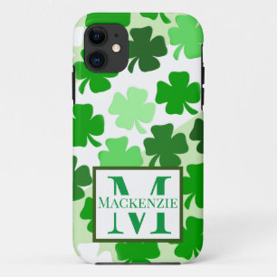 Kleeblatt Irish Monogram Initial St. Patrick's Day Case-Mate iPhone Hülle