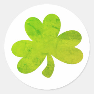 Kleeblatt Irish Painting Party Illustration Runder Aufkleber