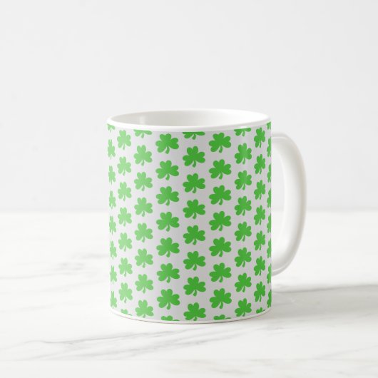 Kleeblatt Irish Pattern Kaffee Tasse (VorderseiteRechts)