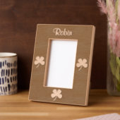 Kleeblatt Irish St. Patrick's Day 4Sean Geätzte Rahmen (Linke Ecke)