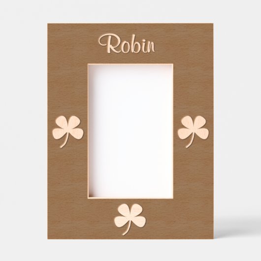 Kleeblatt Irish St. Patrick's Day 4Sean Geätzte Rahmen (Vorderseite)