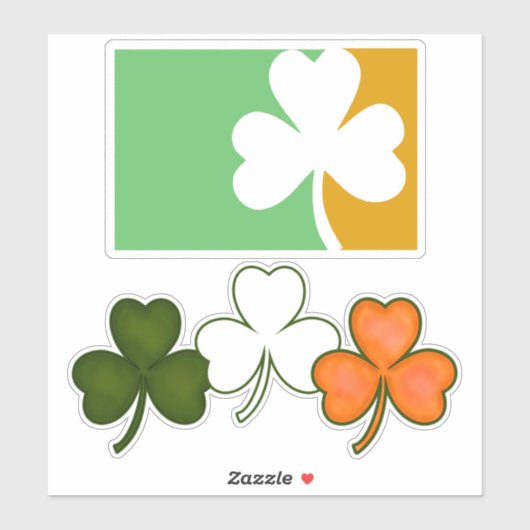 Kleeblatt Irish St Patricks Day Aufkleber (Blatt)