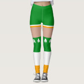 Kleeblatt Irish St Patricks Day Novelty Fun Leggings (Vorderseite)