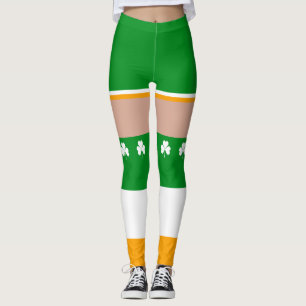Kleeblatt Irish St Patricks Day Novelty Fun Leggings