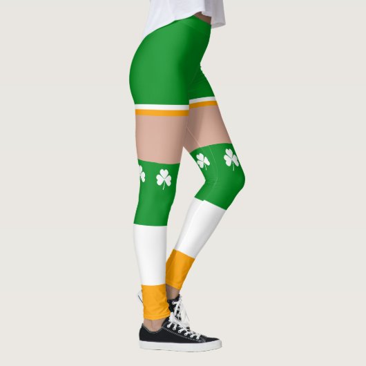 Kleeblatt Irish St Patricks Day Novelty Fun Leggings (Rechts)