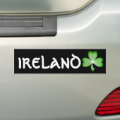 Kleeblatt "Irland" Autoaufkleber schwarz (Auf Auto)