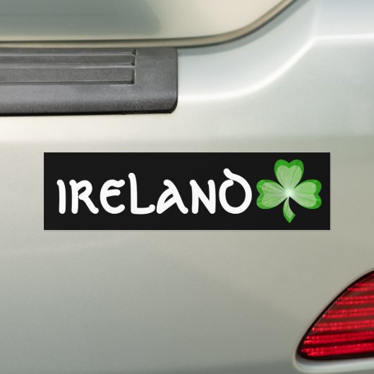 Kleeblatt "Irland" Autoaufkleber schwarz (Auf Auto)