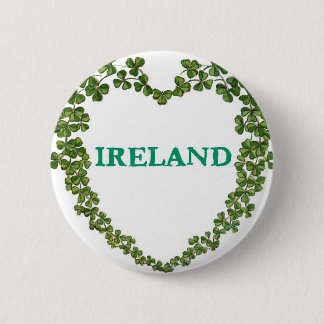 Kleeblatt-Irland-Herz-Button Button