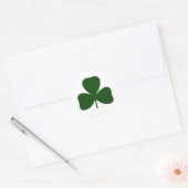 Kleeblatt, Irland, irische Clover, St Patricks Day Runder Aufkleber (Umschlag)