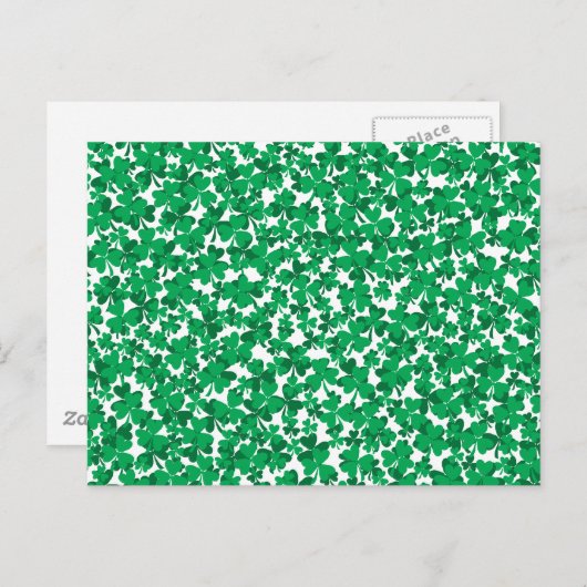 Kleeblatt, Irland, Irland, stolz auf Iren Postkarte (Vorne/Hinten)