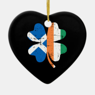 Kleeblatt Irland Schottland Keramik Ornament