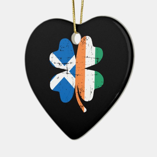 Kleeblatt Irland Schottland Keramik Ornament (Links)