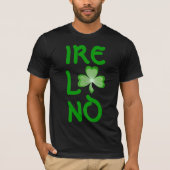 Kleeblatt "Irland" T - Shirt schwarz (Vorderseite)