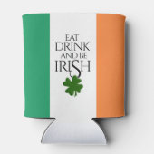 Kleeblatt isst trinken und irische Flagge führen Dosenkühler (Rückseite)
