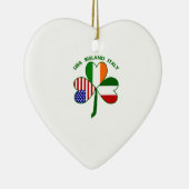 Kleeblatt Italien USA Irland Keramik Ornament (Rechts)