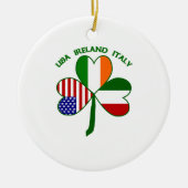 Kleeblatt Italien USA Irland Keramikornament (Vorne)