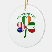 Kleeblatt Italien USA Irland Keramikornament (Links)