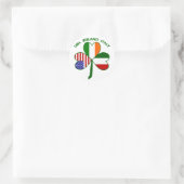 Kleeblatt Italien USA Irland Runder Aufkleber (Tasche)