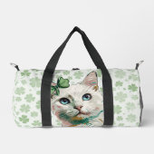 Kleeblatt Katze mit blauen Augen Duffle Bag (Vorderseite)