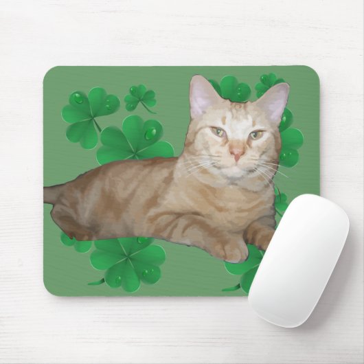 Kleeblatt-Katze Mousepad (Mit Mouse)