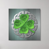 Kleeblatt - keltischer Knoten - 4 Evangelisten Leinwanddruck (Vorderseite)