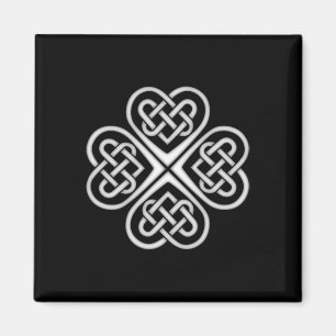 Kleeblatt, keltischer Knoten, Irisches Kleeblatt,  Magnet