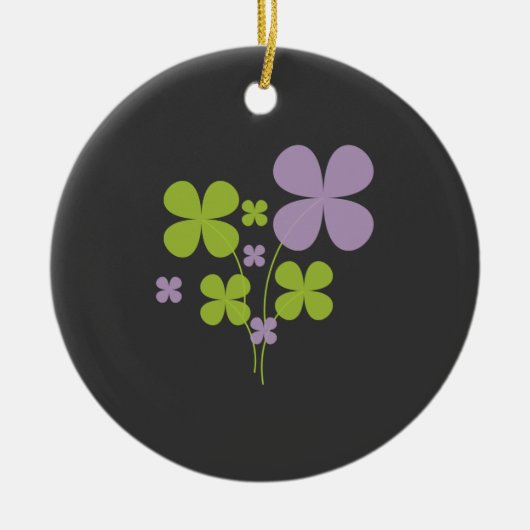 Kleeblatt Keramikornament (Vorne)