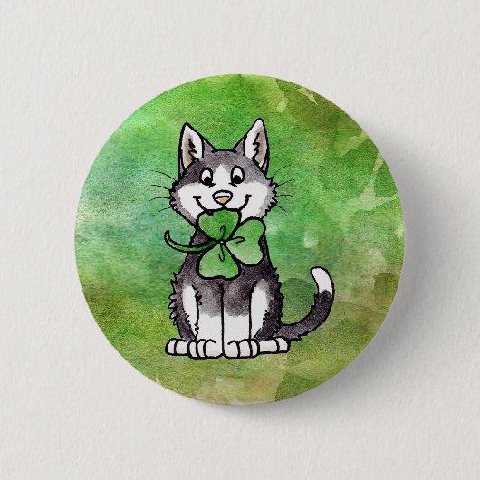 Kleeblatt Kitty Button (Vorderseite)