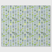 Kleeblatt Kleber Blumenmuster Minimalistisches Mus Geschenkpapier (Flach)