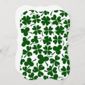 Kleeblatt-Klee Einladung (Vorne/Hinten)