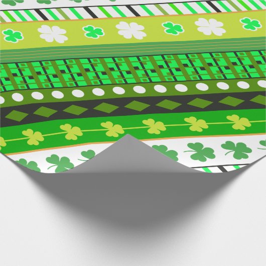 Kleeblatt, Klee Patrick's Day Geschenkpapier (Ecke)