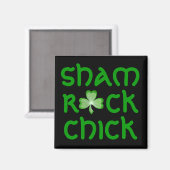 Kleeblatt 'Kleeblatt Chick'-Magnet schwarz Magnet (Vorderseite/Rückseite)
