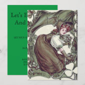 Kleeblatt "Kleeblätter auswählen" Einladung (Vorne/Hinten)